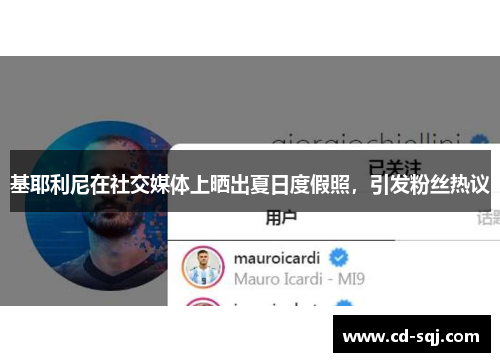 基耶利尼在社交媒体上晒出夏日度假照，引发粉丝热议